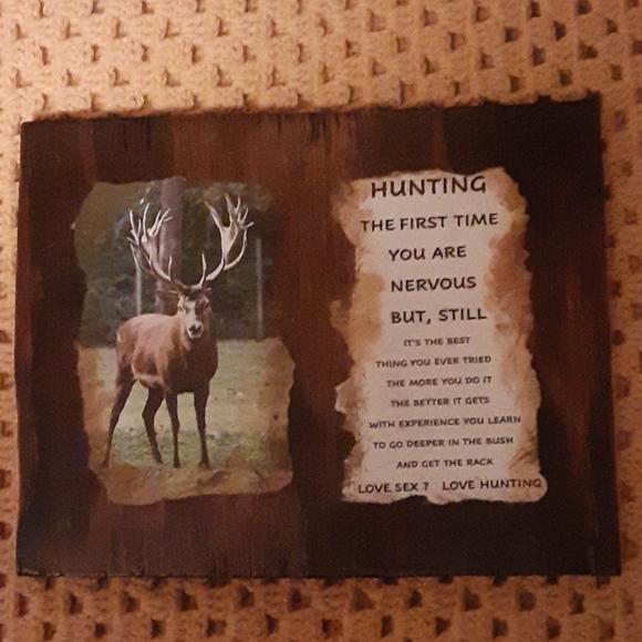 Art, "For The Man In Your Life". 12 1/2" x 10" x1" - Picture 1 of 4